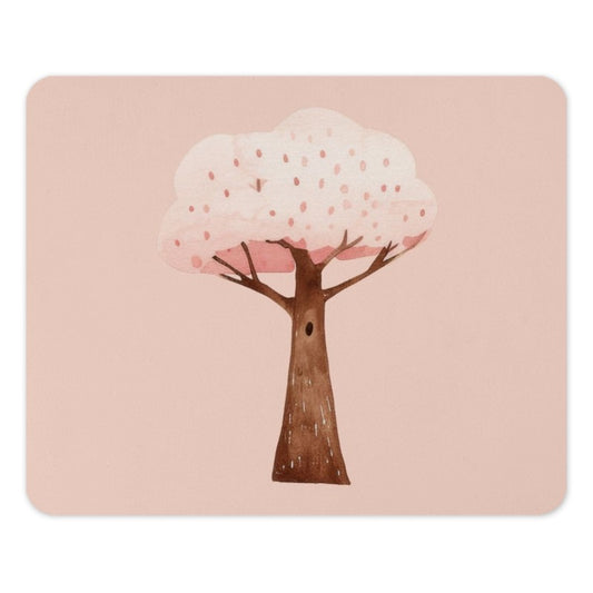 Pink Tree Mouse Pad, Aesthetic Mousepad, Desk Accessories, Watercolor Art, Cute Mousepad, Office Decor, Gaming Pad, Kawaii Mousepad - Tawshia