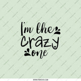 Im The Crazy One Pocket Mirror, Funny Saying Mirror, Novelty Gift, Handbag Mirror, Unique Pocket Mirror, Crazy Person Gift - Tawshia