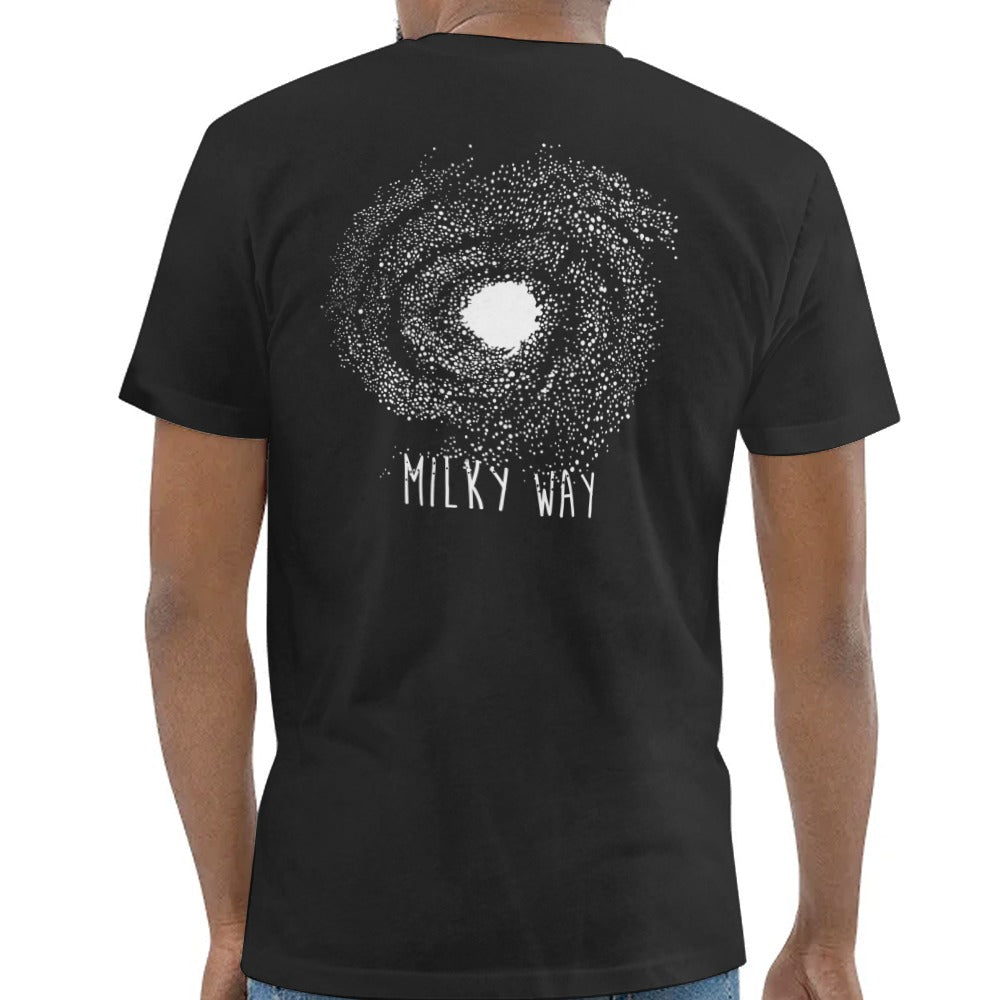 Milky Way Space Art Print Casual Black T-shirt product