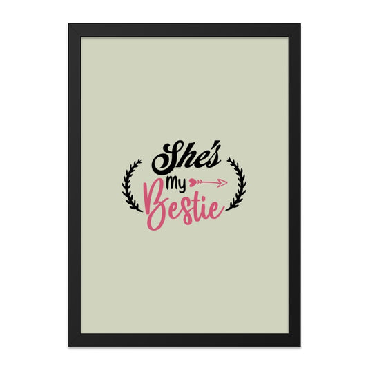 Shes My Bestie Wall Art, Best Friend Gift, Friendship Decor, Sister Wall Art, Gift For Her, Best Friend Birthday Gift, Home Decor - Tawshia