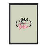 Shes My Bestie Wall Art, Best Friend Gift, Friendship Decor, Sister Wall Art, Gift For Her, Best Friend Birthday Gift, Home Decor - Tawshia