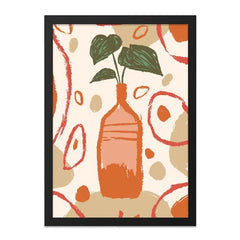 Botanical Wall Art, Plant in Vase Art, Abstract Wall Decor, Modern Art Print, Home Decor Art, Framed Art, Trendy Wall Art (134 characters) - Tawshia