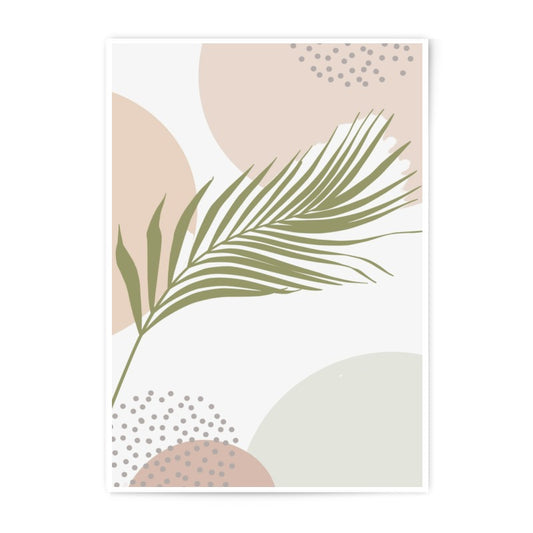 Palm Leaf Photographic Print, Boho Wall Art, Abstract Botanical Print, Minimalist Home Decor, Neutral Colors, Tropical Wall Decor - Tawshia