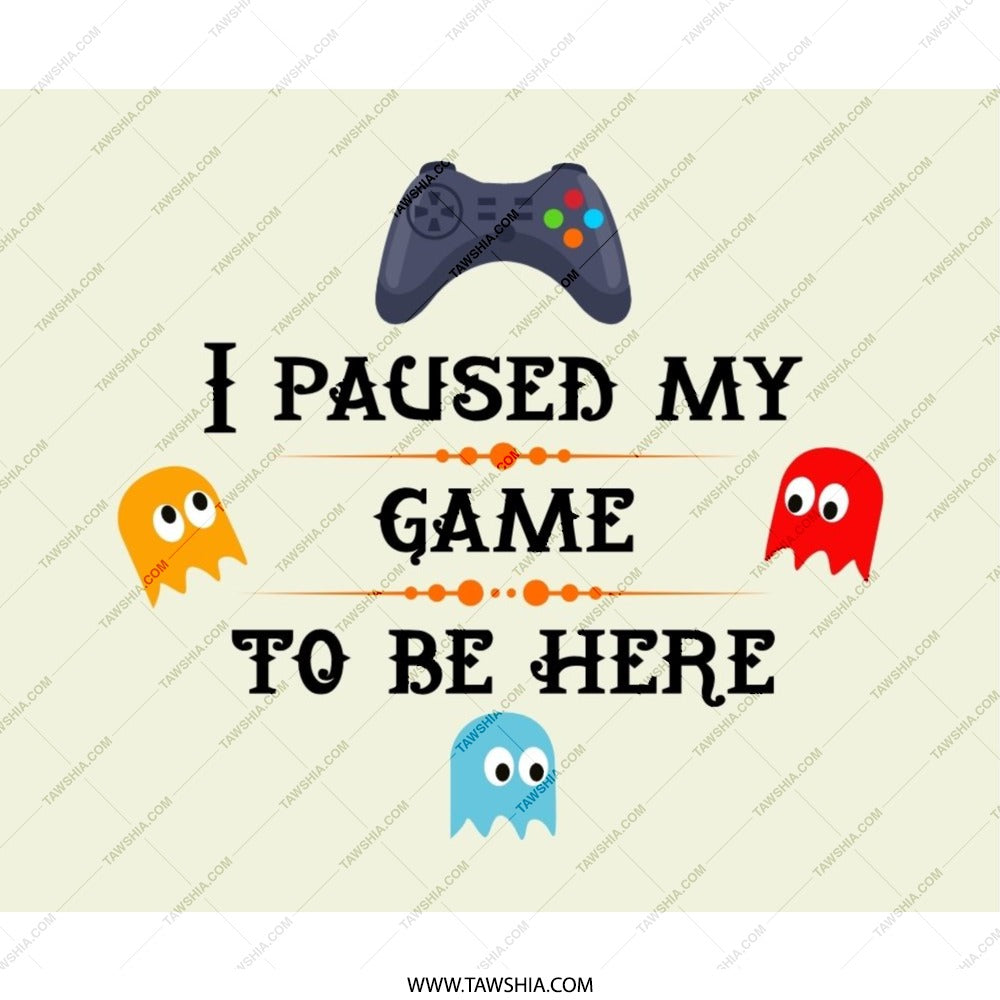 Gamer Mouse Pad, I Paused My Game, Funny Gaming Desk Mat, Gift for Gamers, Video Game Lover Mousepad, Geek Gift, Pacman Ghosts - Tawshia