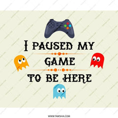 Gamer Mouse Pad, I Paused My Game, Funny Gaming Desk Mat, Gift for Gamers, Video Game Lover Mousepad, Geek Gift, Pacman Ghosts - Tawshia