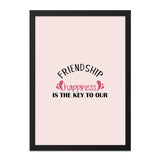 Friendship Wall Art, Happiness Art Print, Inspirational Quote, Home Decor, Friend Gift, Positive Affirmation, Wall Decor - Tawshia