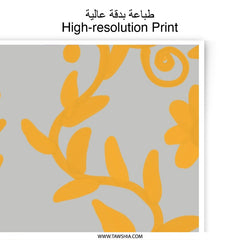 Floral Photographic Print, Golden Yellow Botanical Art, Abstract Floral Decor, Trendy Home Decor, Flower Print, Wall Art, Floral Art - Tawshia