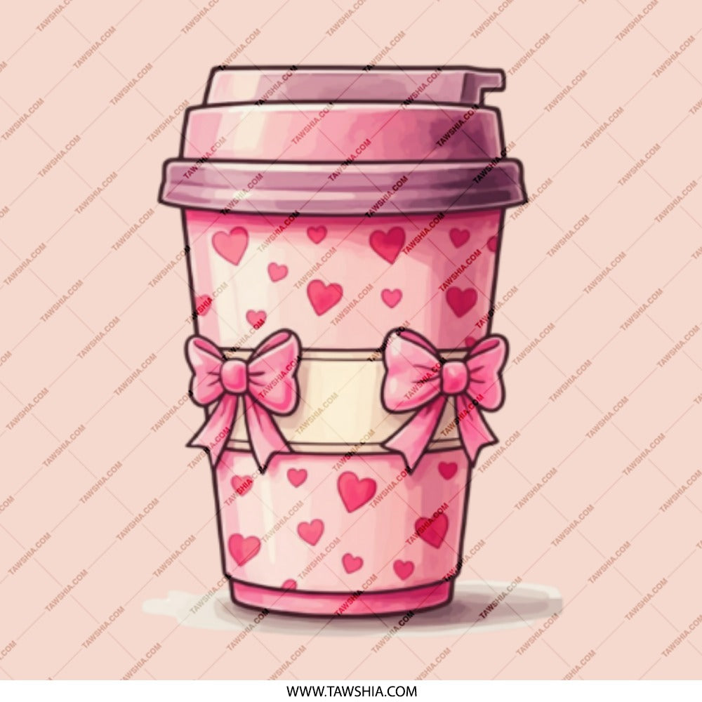 Pink Coffee Pinback, Kawaii Coffee Lover Gift, Heart Pinback, Cute Coffee Bows Pin, Gift for Her, Pink Aesthetic Pin, Popular Etsy Listing - Tawshia