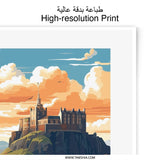 Edinburgh Castle Photographic Print, Scotland Art Print, Cityscape Wall Decor, Travel Poster, Home Decor, Landscape Photography - Tawshia