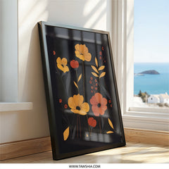 Floral Wall Art, Botanical Print, Flower Poster, Modern Art Decor, Nature Inspired Artwork, Elegant Home Decor, Poppy Wall Art - Tawshia