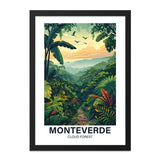 Monteverde Cloud Forest Wall Art, Tropical Landscape Art Print, Costa Rica Scenery Home Decor, Exotic Bird Nature Wall Decor - Tawshia