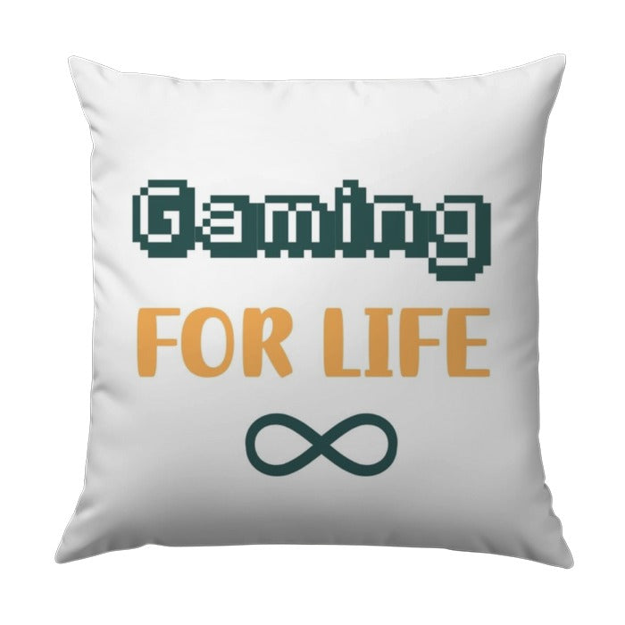 Gaming For Life Pillow, Gamer Gift, Video Game Lover Present, Cute Throw Pillow, Home Decor, Sofa Pillow, Room Decoration Pillow - Tawshia