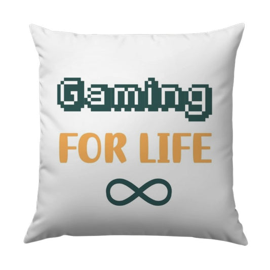 Gaming For Life Pillow, Gamer Gift, Video Game Lover Present, Cute Throw Pillow, Home Decor, Sofa Pillow, Room Decoration Pillow - Tawshia