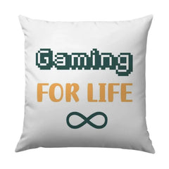 Gaming For Life Pillow, Gamer Gift, Video Game Lover Present, Cute Throw Pillow, Home Decor, Sofa Pillow, Room Decoration Pillow - Tawshia