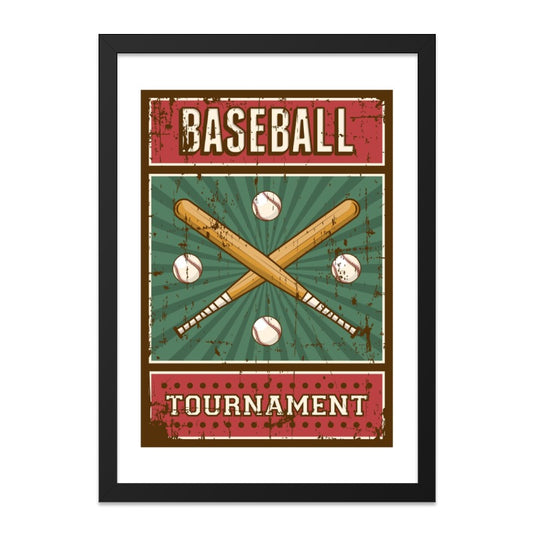 Vintage Baseball Art, Baseball Tournament Wall Art, Sports Wall Decor, Baseball Gift, Baseball Bats Print, Man Cave Decor - Tawshia