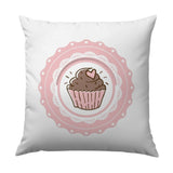 Cupcake Pillow, Cute Food Pillow, Dessert Decor, Sweet Treat Pillow, Pink Heart Pillow, Decorative Cushion, Kitchen Decor, Gift for Baker - Tawshia
