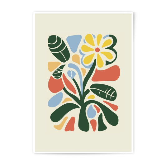 Abstract Floral Photographic Print, Colorful Flower Art Print, Modern Botanical Wall Art, Matisse Inspired Art, Home Decor, Gift Idea - Tawshia
