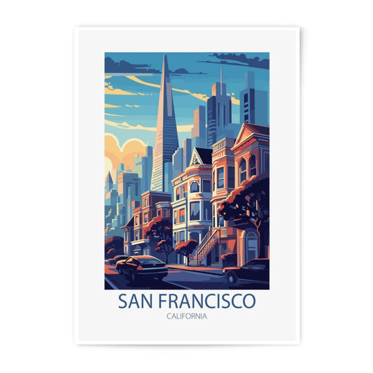 San Francisco Print, California Art, Cityscape Photographic Print, SF Skyline Wall Decor, Travel Poster, California Home Decor - Tawshia