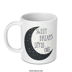 Sweet Dreams Little One Mug, Moon Stars Mug, Nursery Decor Mug, Baby Shower Gift Mug, New Parent Gift Mug, Celestial Mug - Tawshia
