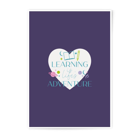 Learning is Life's Adventure Photographic Prints, Inspirational Art, Kids Room Decor, Education Prints, Positive Prints, Classroom Art - Tawshia