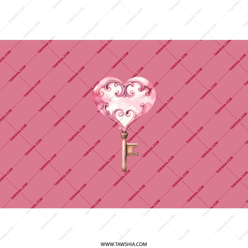 Heart Key Tumbler, Pink Tumbler, Love Gift, Unique Design Tumbler, Valentine's Day Gift, Gifts for Her, Anniversary Gift - Tawshia