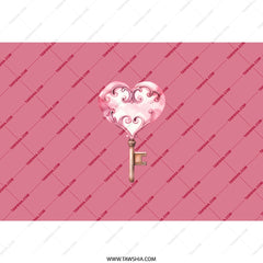 Heart Key Tumbler, Pink Tumbler, Love Gift, Unique Design Tumbler, Valentine's Day Gift, Gifts for Her, Anniversary Gift - Tawshia