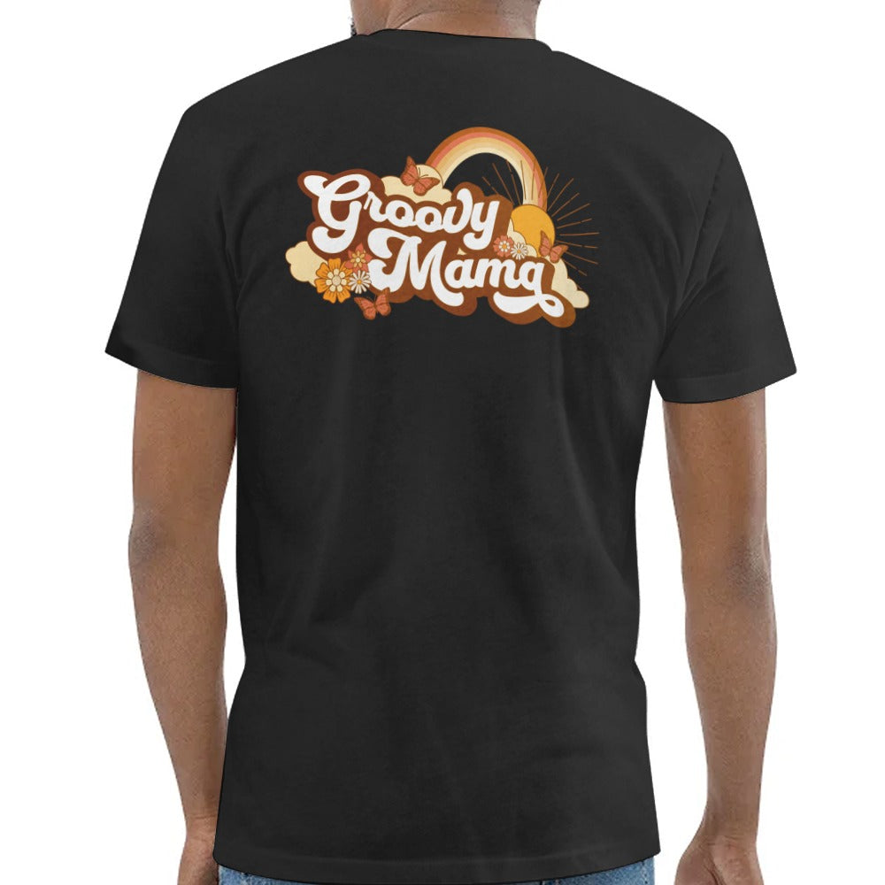 Groovy Mama with Rainbow Retro Style T-shirt product