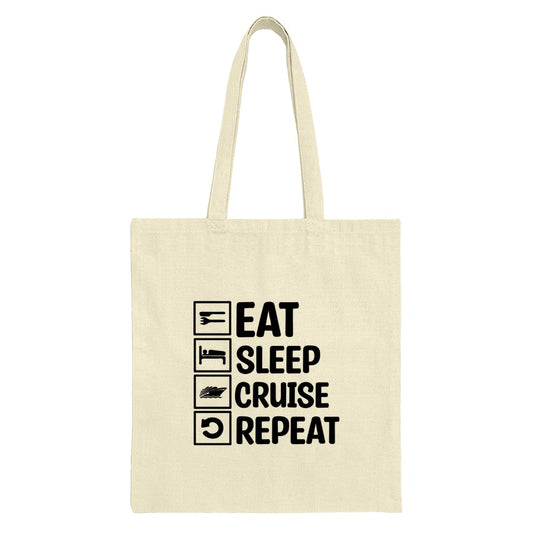 Cruise Tote Bag, Eat Sleep Cruise Repeat, Vacation Tote, Travel Gift, Cruise Lover Gift, Trendy Tote, Everyday Bag, Gift for Her, Beach Tote - Tawshia