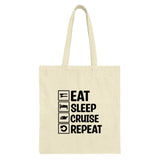 Cruise Tote Bag, Eat Sleep Cruise Repeat, Vacation Tote, Travel Gift, Cruise Lover Gift, Trendy Tote, Everyday Bag, Gift for Her, Beach Tote - Tawshia
