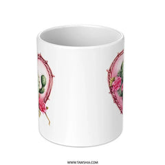 Cactus Heart Mug, Floral Mug, Succulent Mug, Desert Lover Gift, Plant Mom Gift, Botanical Mug, Garden Mug, Unique Mug, Coffee Mug, Tea Mug - Tawshia
