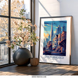San Francisco Wall Art, Cityscape Print, California Decor, Urban Art, Minimalist City Art, Travel Poster, Home Decor - Tawshia