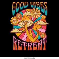 Good Vibes Retreat Colorful Mushroom Art product