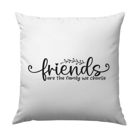 Friends Pillow, Best Friends Quote Throw Pillow, Friends are Family Pillow, Friendship Gifts, Home Decor, Decorative Accent Pillow - Tawshia