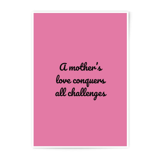 Mother's Love Photographic Prints, Motivational Quote Art, Pink Wall Decor, Inspirational Gift for Mom, Home Decor Prints - Tawshia