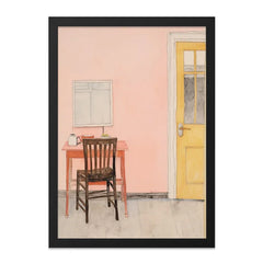 Interior Wall Art, Still Life Print, Chair and Table Artwork, Home Decor Painting, Minimalist Wall Decor, Bedroom Art, Kitchen Print - Tawshia