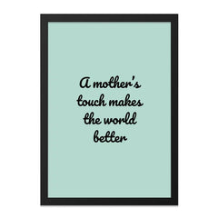 Mothers Touch Wall Art, Inspirational Quote Print, Modern Minimalist Decor, Family Love Art, Home Decor Gift, Mothers Day Gift Idea - Tawshia