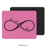 Best Friends Mouse Pad, Infinity Symbol, Friendship Gift, Pink Mousepad, Work From Home Decor, Office Accessories, Cute Desk Pad - Tawshia