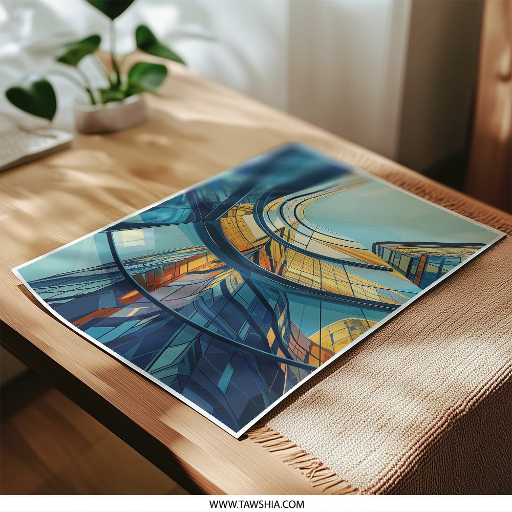 Abstract Architecture Photographic Print, Modern Building Art, Geometric Design, Urban Decor, Home or Office Wall Art, Unique Gift Idea - Tawshia
