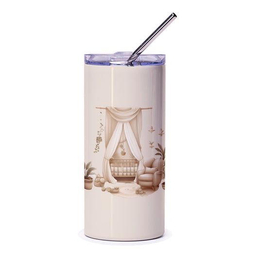 Nursery Scene Tumbler, Baby Room Decor, Boho Chic Gift, New Parent Gift, Decorative Tumbler, Unique Tumbler Design, Tumblers - Tawshia