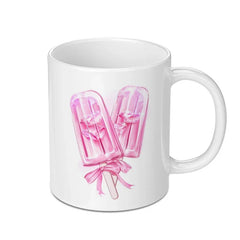 Pink Popsicle Mug, Ice Pop Coffee Cup, Summer Drinkware, Cute Foodie Gift, Fun Dessert Mug, Novelty Mug - Tawshia