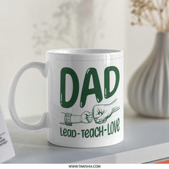 Dad Lead Teach Love Fist Bump Graphic Mug product