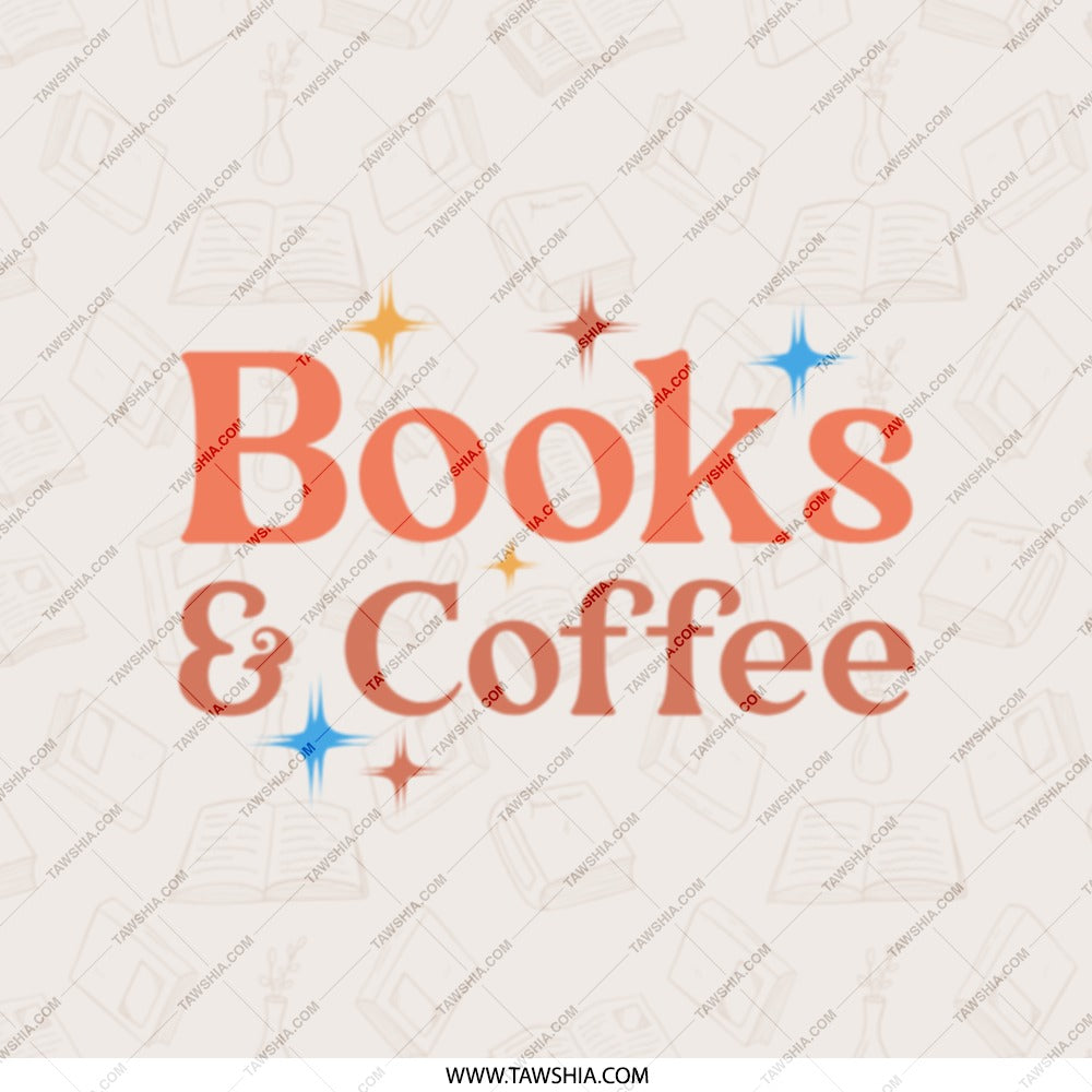 Books and Coffee Mirror, Reader Gift, Book Lover Mirror, Pocket Mirror for Bookworms, Bookish Mirror, Gift for Readers - Tawshia
