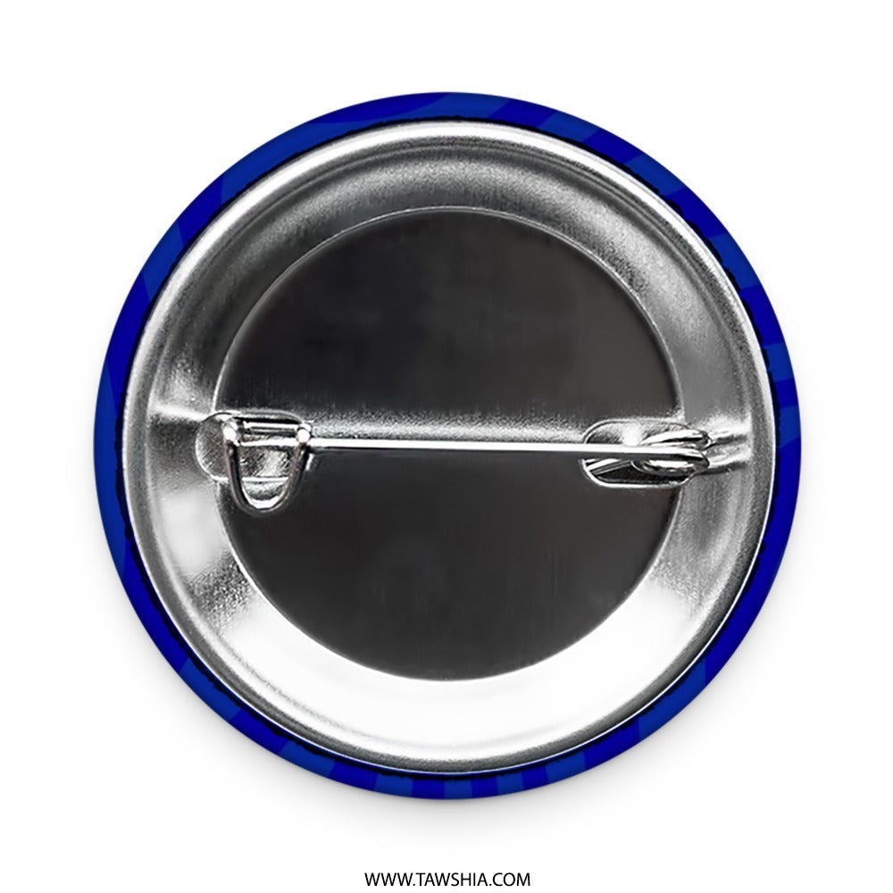 Al Hilal Pinback Button, Saudi Football Fan, Soccer Player, Team Pride, Blue and White, Arabic Text, Gift Idea, Sports Accessory - Tawshia