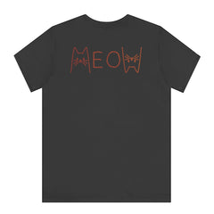 MEOW Graphic Back Design Casual Unisex T-Shirt product type