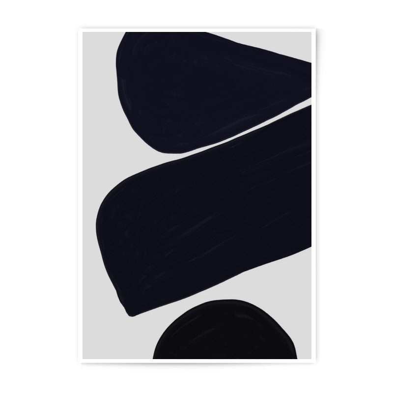 Abstract Art Photographic Print, Minimalist Wall Art, Modern Home Decor, Navy Blue Shapes Art Print, Contemporary Art, Simple Art Print - Tawshia