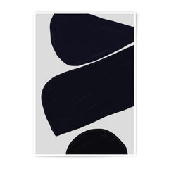 Abstract Art Photographic Print, Minimalist Wall Art, Modern Home Decor, Navy Blue Shapes Art Print, Contemporary Art, Simple Art Print - Tawshia