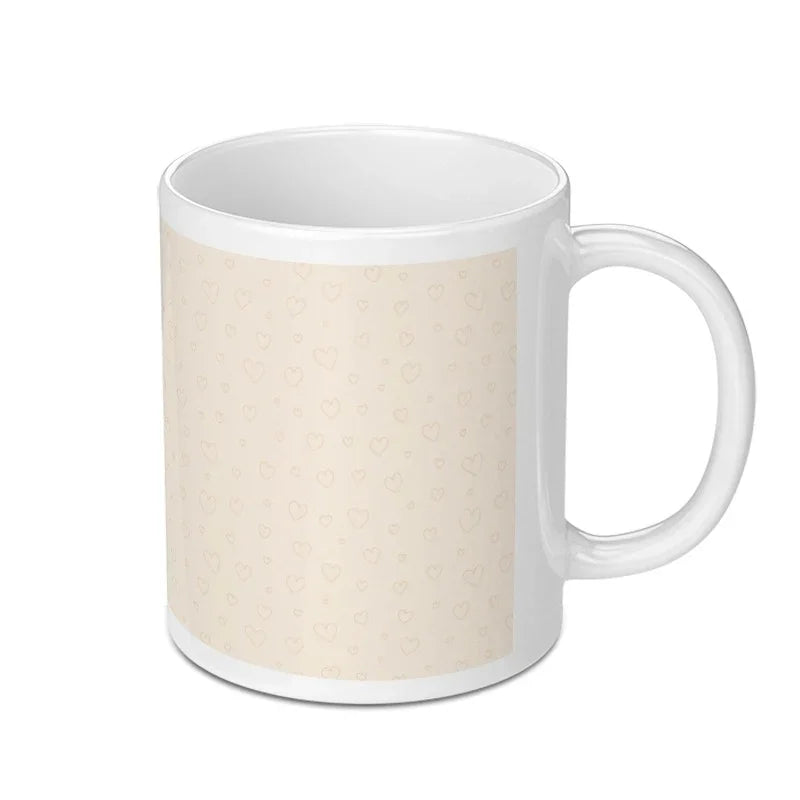 Hearts Pattern on Beige Background Mug product