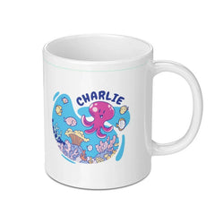 Colorful Octopus and Coral Personalized Mug product