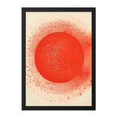 Red Sun Wall Art, Circle Print, Abstract Art Print, Geometric Wall Decor, Modern Art, Home Decor, Unique Wall Art, Abstract Circle - Tawshia