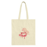 Watercolor Teacup Tote Bag, Coffee Lover Gift, Artistic Design Bag, Aesthetic Tote Bag, Cute Carryall, Reusable Shopping Bag - Tawshia